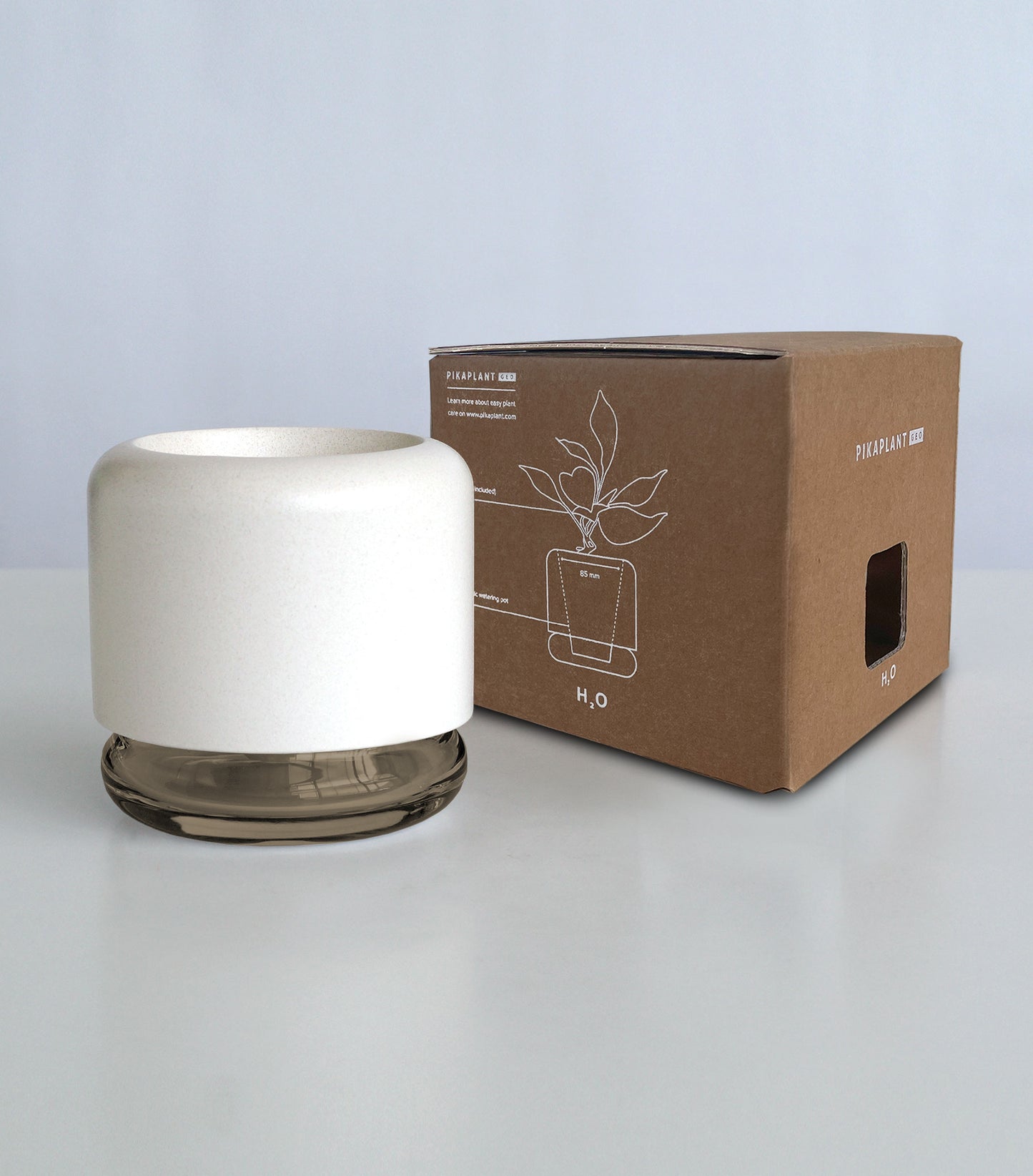 4x Geo H2O Ash plantenpot met waterreservoir